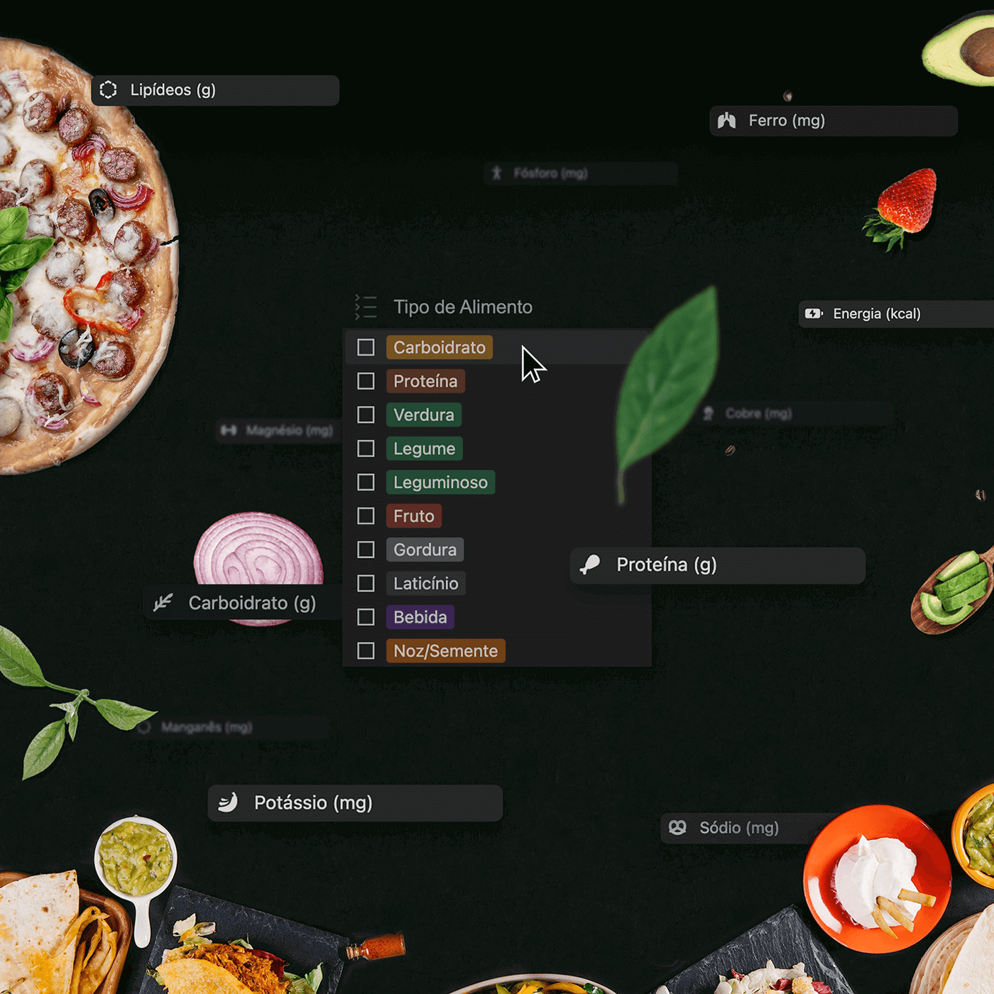 Tabela nutricional completa